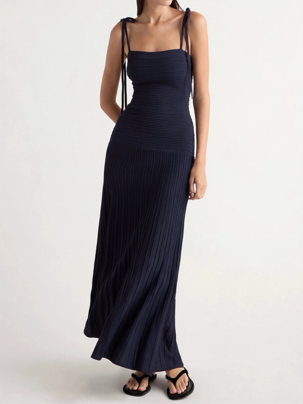 Modern Citizen Chan Ottoman-Knit Navy Blue Dress size Large
